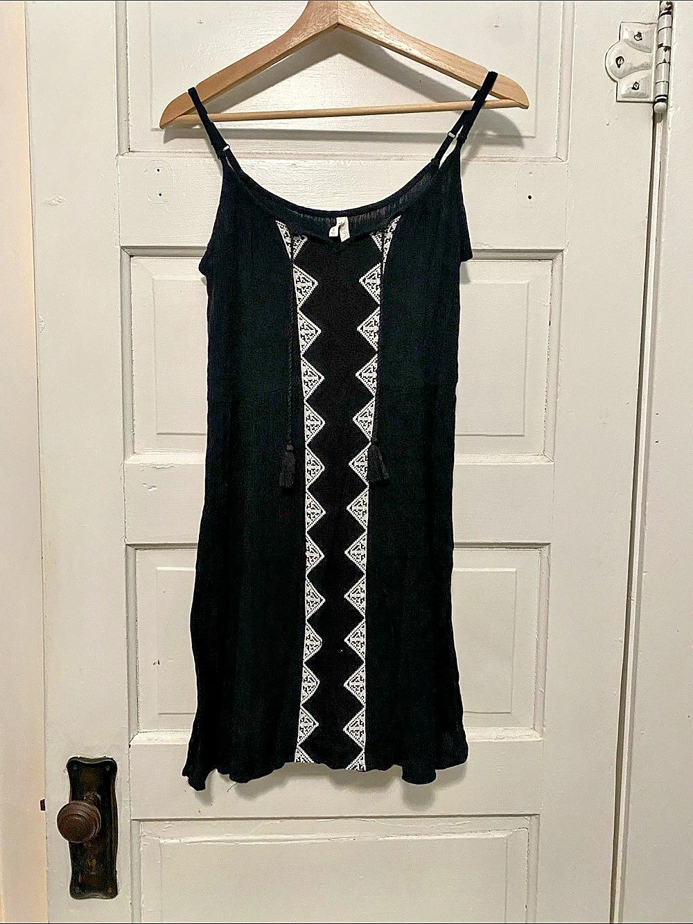 Mudd Black & White Geometric Mini Dress Size Small